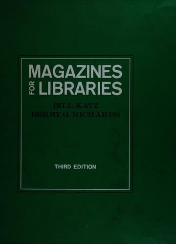 Tapa de Magazines for libraries