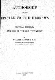 Tapa de The authorship of the Epistle to the Hebrews