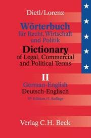 Tapa de Dictionary of Legal, Commercial and Political Terms