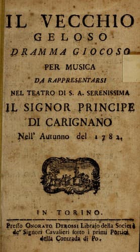 Tapa de Il vecchio geloso