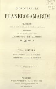 Tapa de Monographiæ phanerogamarum