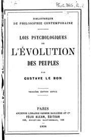 Tapa de Lois psychologiques de l'évolution des peuples