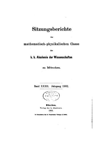 Tapa de Sitzungsberichte