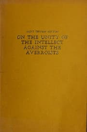 Tapa de On the unity of the intellect against the Averroists