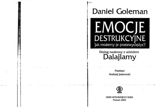 Tapa de Emocje destrukcyjne