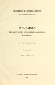 Tapa de Inkunabeln der deutschen und niederländischen radierung