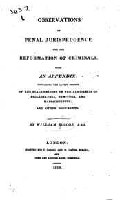 Tapa de Observations on Penal Jurisprudence and the Reformation of Criminals with an Appendix ..