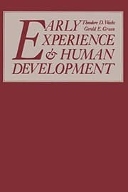 Tapa de Early Experience and Human Development