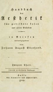 Tapa de Handbuch der Aesthetik fur gebildete Leser aus allen Stånden, in Briefen herausgegeben