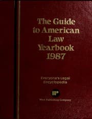 Tapa de The Guide to American law yearbook, 1987