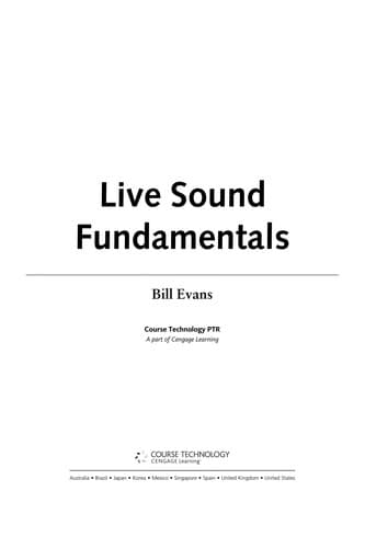 Tapa de Live sound fundamentals