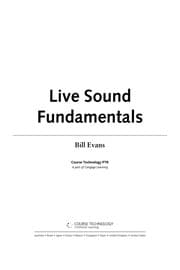Tapa de Live sound fundamentals