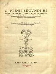 Tapa de C. Plinii Secundi Historiae mundi libri XXXVII