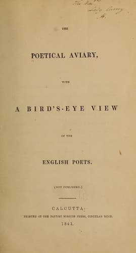 Tapa de The poetical aviary