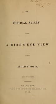 Tapa de The poetical aviary