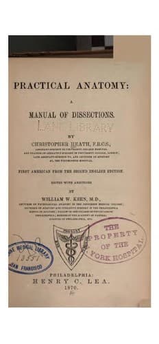 Tapa de Practical anatomy; a manual of dissections