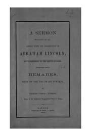 Tapa de A sermon in commemoration of the death of Abraham Lincoln
