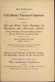 Tapa de Art collection of the late Col. Henry Thomas Chapman