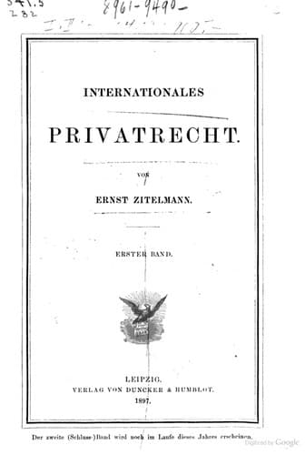 Tapa de Internationales Privatrecht
