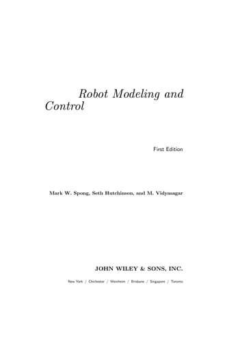 Tapa de Robot modeling and control