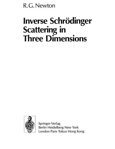 Tapa de Inverse Schrödinger scattering in three dimensions