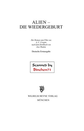 Tapa de Alien - die Wiedergeburt