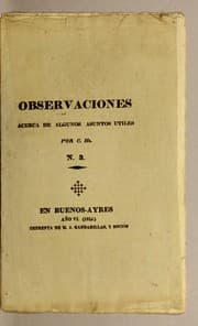 Tapa de Observaciones acerca de algunos asuntos utiles