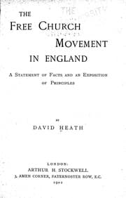 Tapa de The Free church movement in England