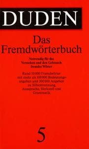 Tapa de Fremdworterbuch (Duden Series Volume 5))
