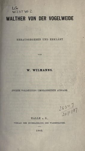Tapa de Walther von der Vogelweide