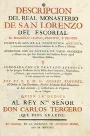 Tapa de Descripcion del real monasterio de San Lorenzo del Escorial