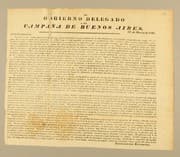 Tapa de El gobierno delegado a la campaña de Buenos Aires. 22 de Marzo de 1823