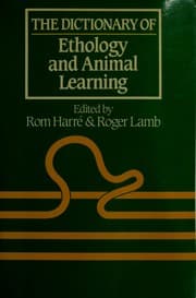 Tapa de The Dictionary of ethology and animal learning