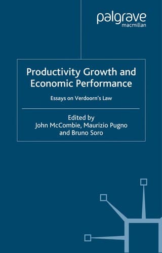 Tapa de Productivity growth and economic performance