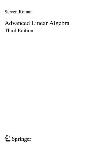 Tapa de Advanced linear algebra