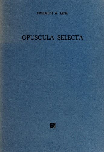 Tapa de Opuscula Selecta