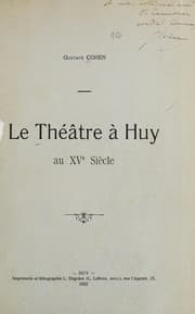 Tapa de Le théâtre à Huy au XVe siècle