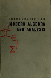 Tapa de Introduction to modern algebra and analysis