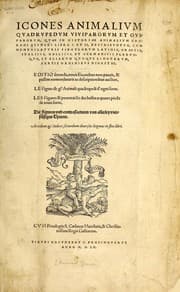 Tapa de Icones animalium quadrupedum uiuiparorum et ouiparorum