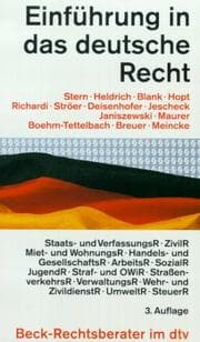 Tapa de Einführung in das deutsche Recht