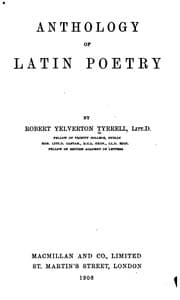 Tapa de Anthology of Latin Poetry