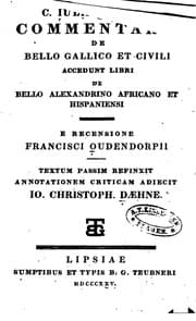 Tapa de C. Julii Caesaris commentarii de bello gallico et civili