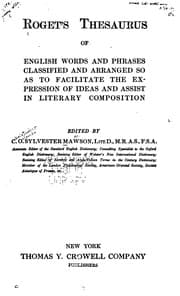 Tapa de Roget's Thesaurus of English Words and Phrases: Classified and Arranged So as to Facilitate the ..