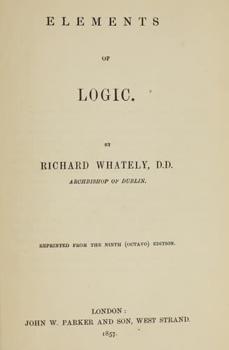 Tapa de Elements of logic