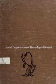 Tapa de Social organization of hamadryas baboons