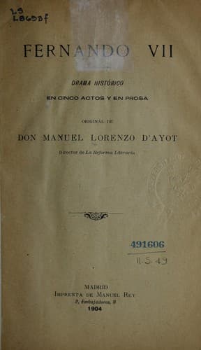 Tapa de Fernando VII