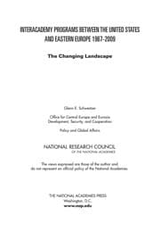 Tapa de Interacademy programs between the United States and Eastern Europe, 1967-2009