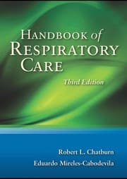 Tapa de Handbook of Respiratory Care 3rd edition