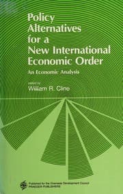 Tapa de Policy alternatives for a new international economic order