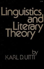 Tapa de Linguistics and literary theory